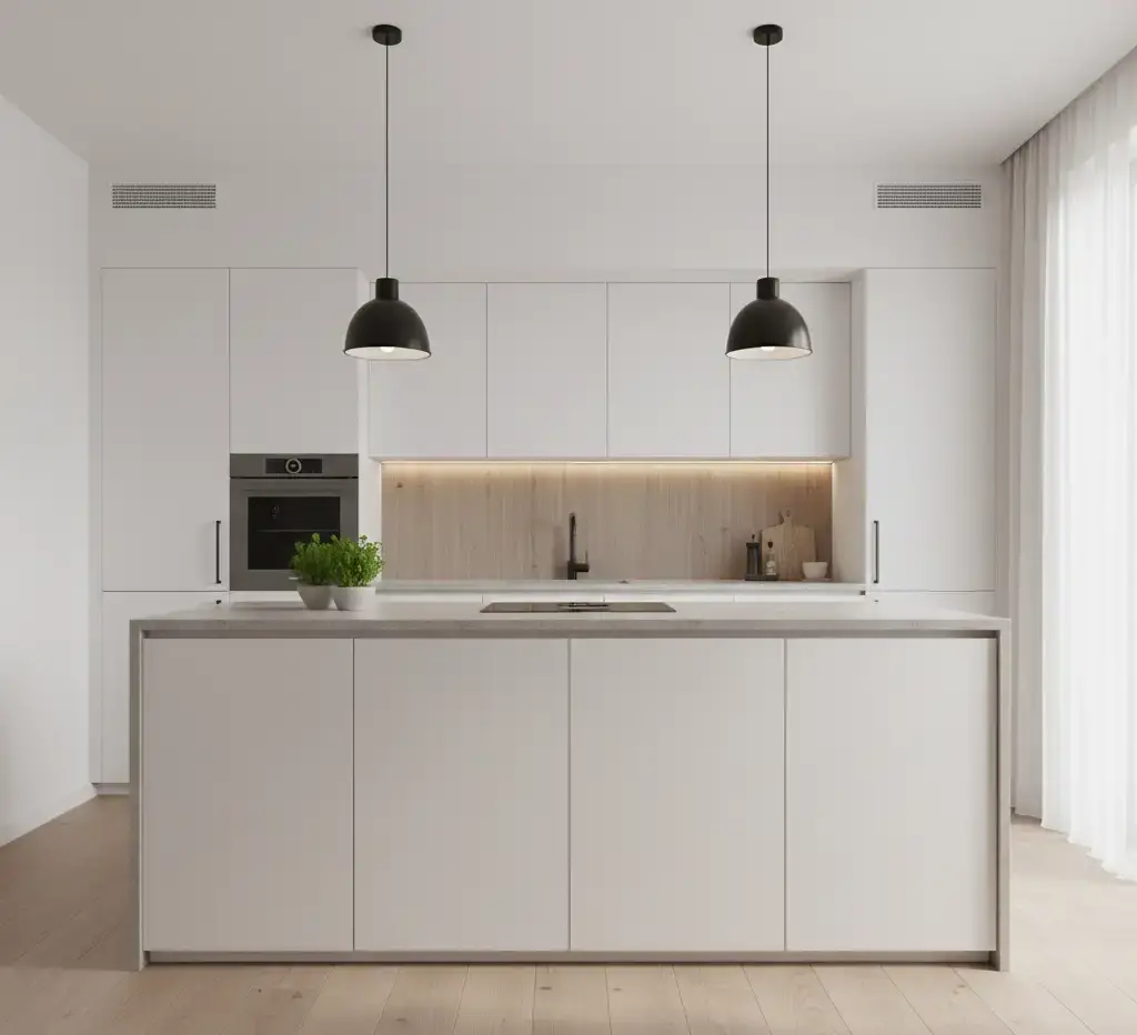 Offene Küche mit Kochinsel in Düsseldorf