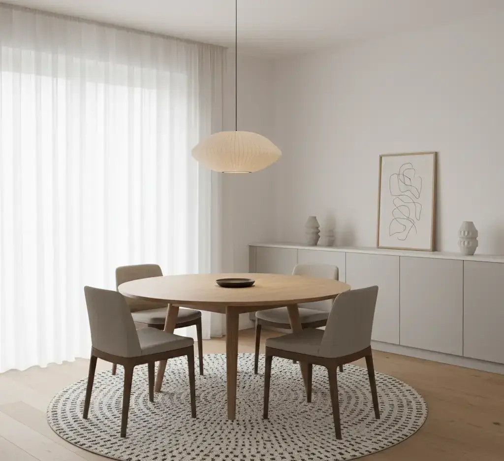 Essbereich mit runder Tafel in Frankfurt